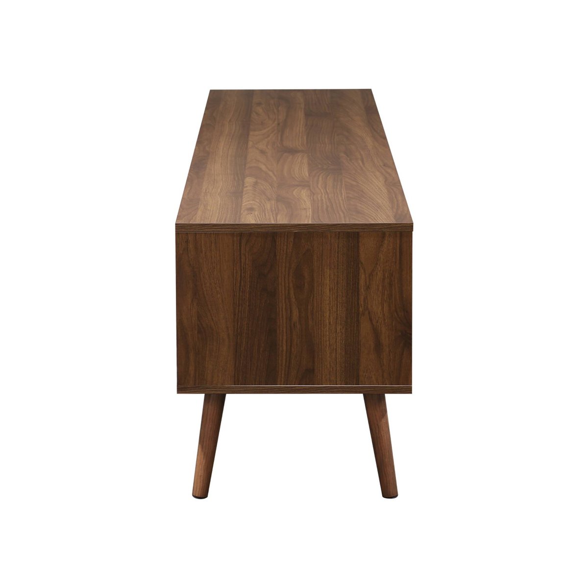 Meuble TV vintage décor bois 2 portes 160cm NEPAL décor bois de noyer, SWEEEK