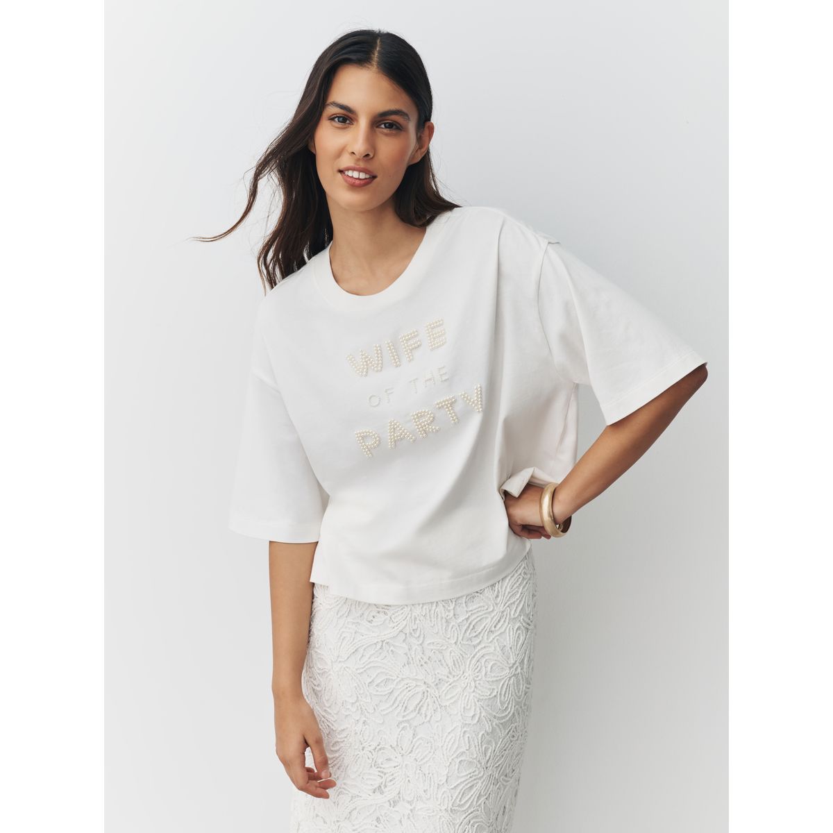 T-shirt bridal wife of the party blanc, NEXT