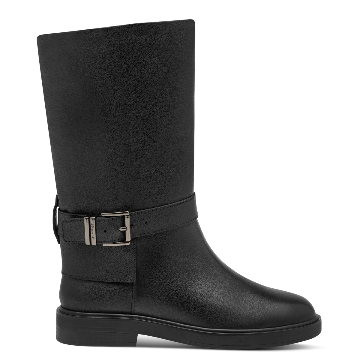 Bottine en cuir noir, TAMARIS