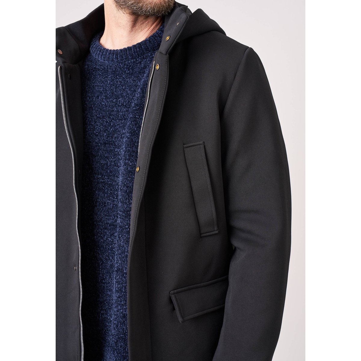 Manteau homme décontractée style city MONSTERA black, DEELUXE