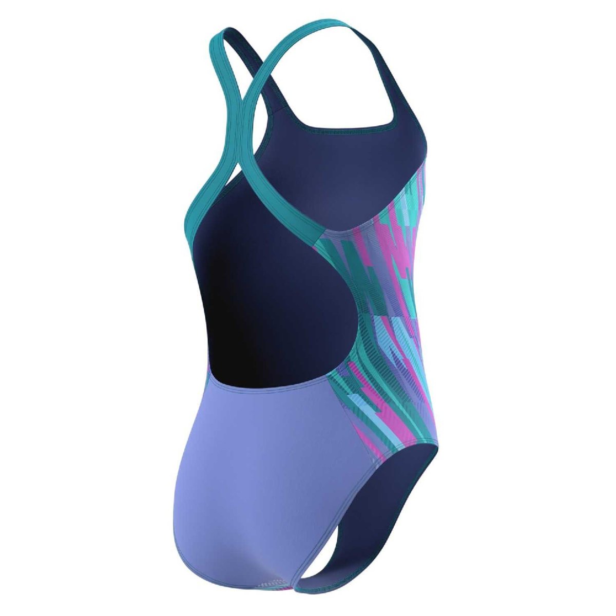 Maillot de bain 1 pièce motif/style imprimé intégral bleu, SPEEDO