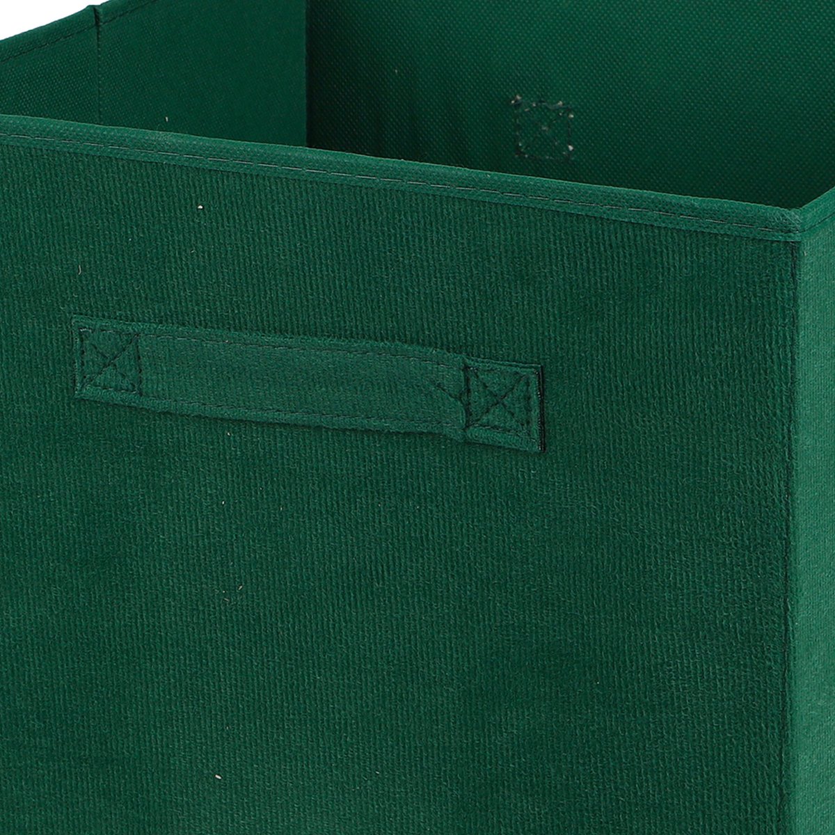 Boîte de rangement cube en velours côtelé vert 31x31x31cm vert, WADIGA