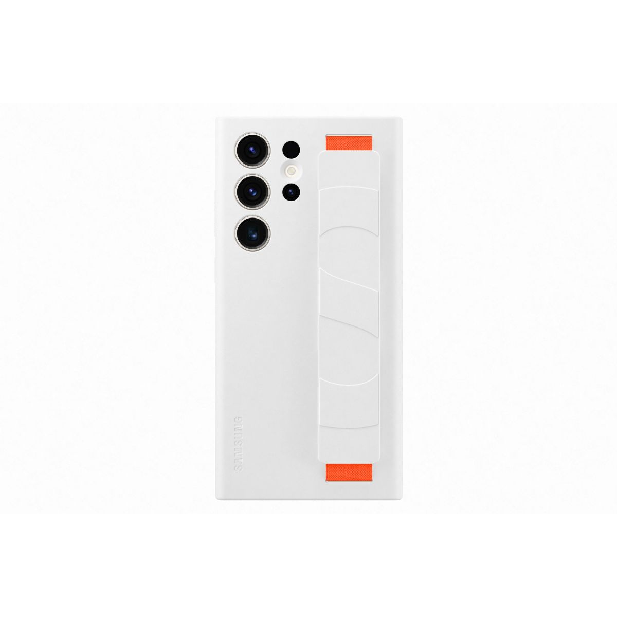 Coque S23 Ultra Silicone avec laniere Bla blanc, SAMSUNG