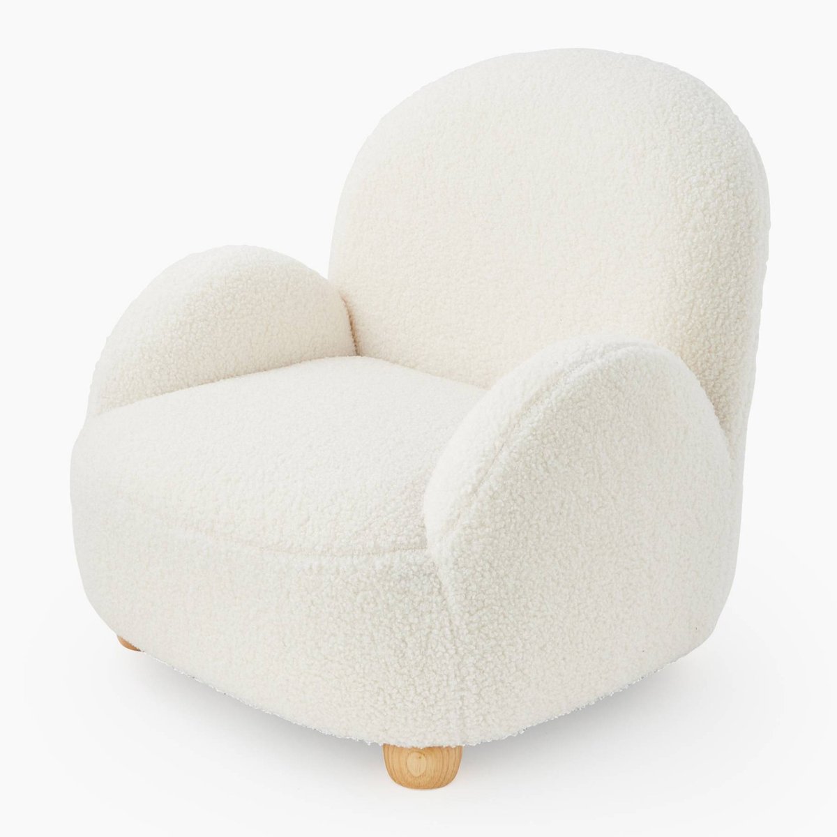 Fauteuil enfant, 50x39,4x44cm, sherpa blanc, MONOPRIX MAISON