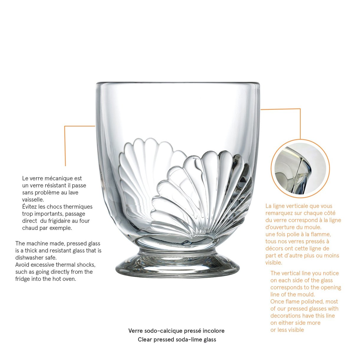 Lot de 6 verres à eau, BELLE-ÎLE transparent, LA ROCHERE