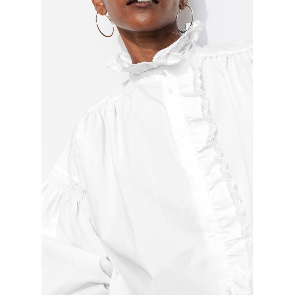 Chemise col Victorien blanc, PROMOD