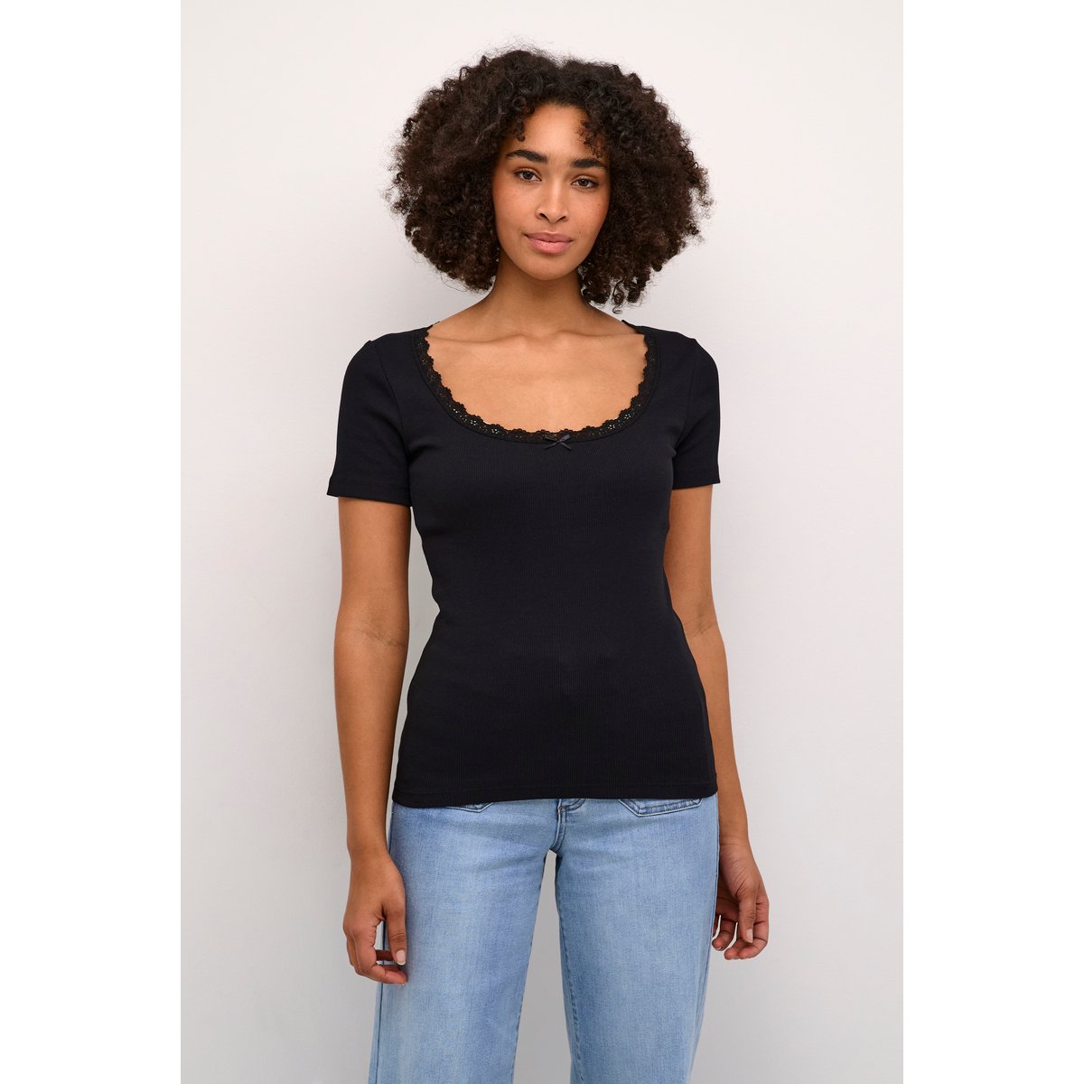 T-shirt à manches courtes noir black deep, KAFFE