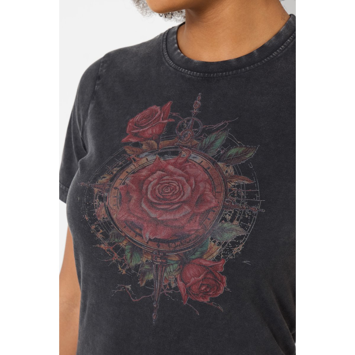 T-shirt à motif rose gris, JOE BROWNS