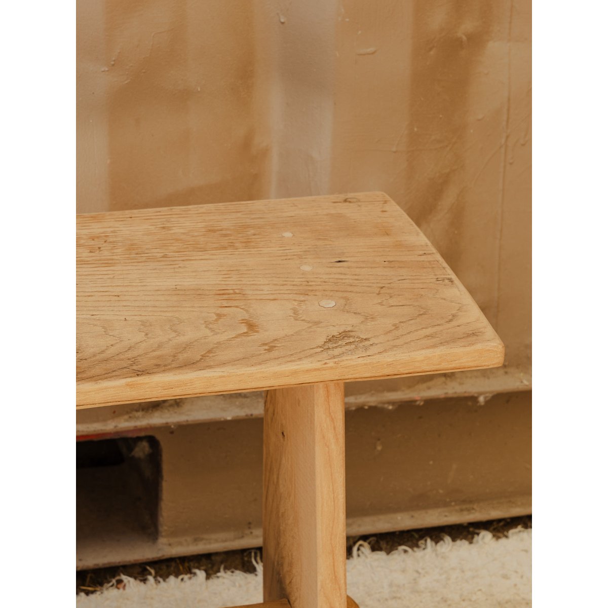 Petit banc en bois Antoine N°464 - Bon état bois clair, DEBONGOUT