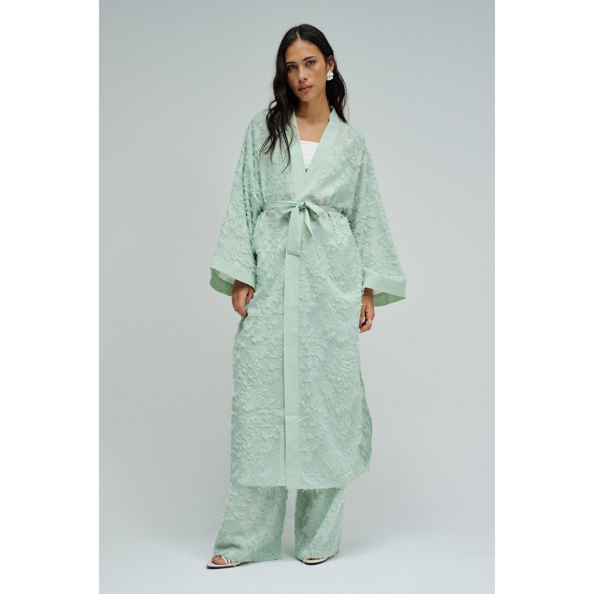 KIMONO AVEC JACQUARD vert, SALSA JEANS