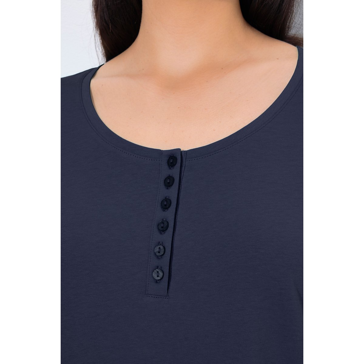 T-shirt manches longues et patte marine, ULLA POPKEN