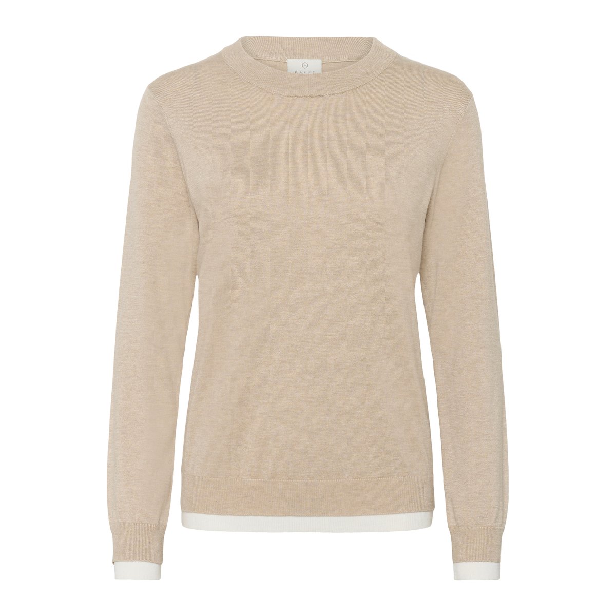 Pullover tricoté beige feather gray melange, KAFFE