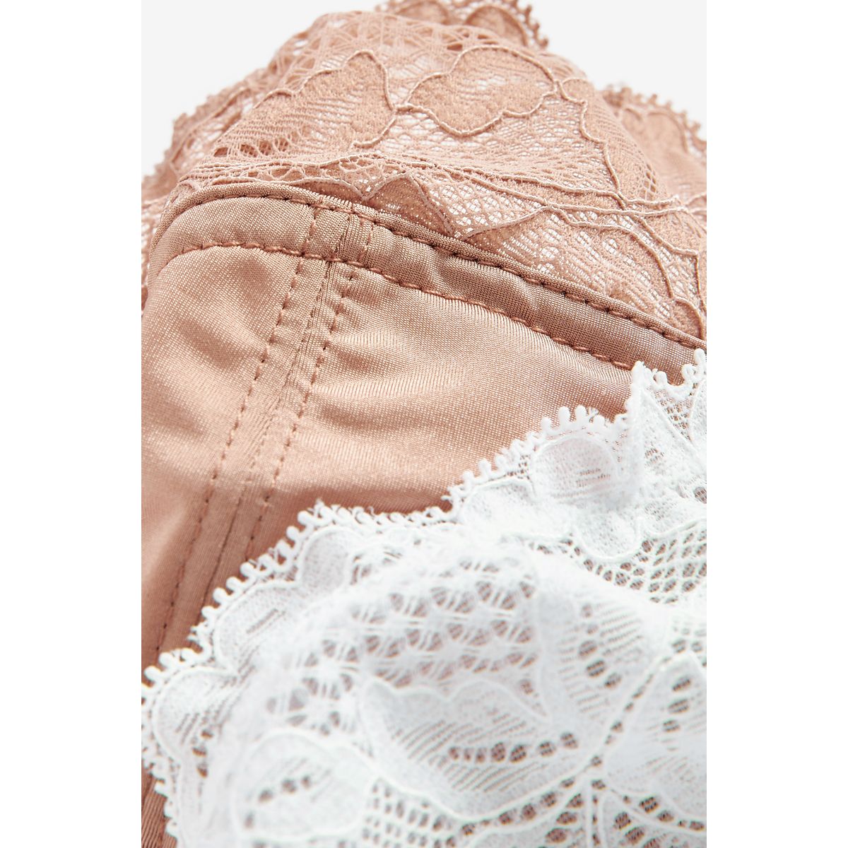 Soutien-gorge emboîtant non rembourré blanc/praline nude, NEXT