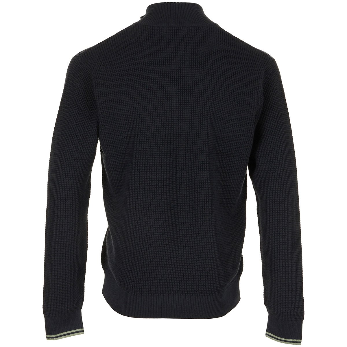 Pull Waffle Stitch Half Zip Jumper dark airforce, FRED PERRY