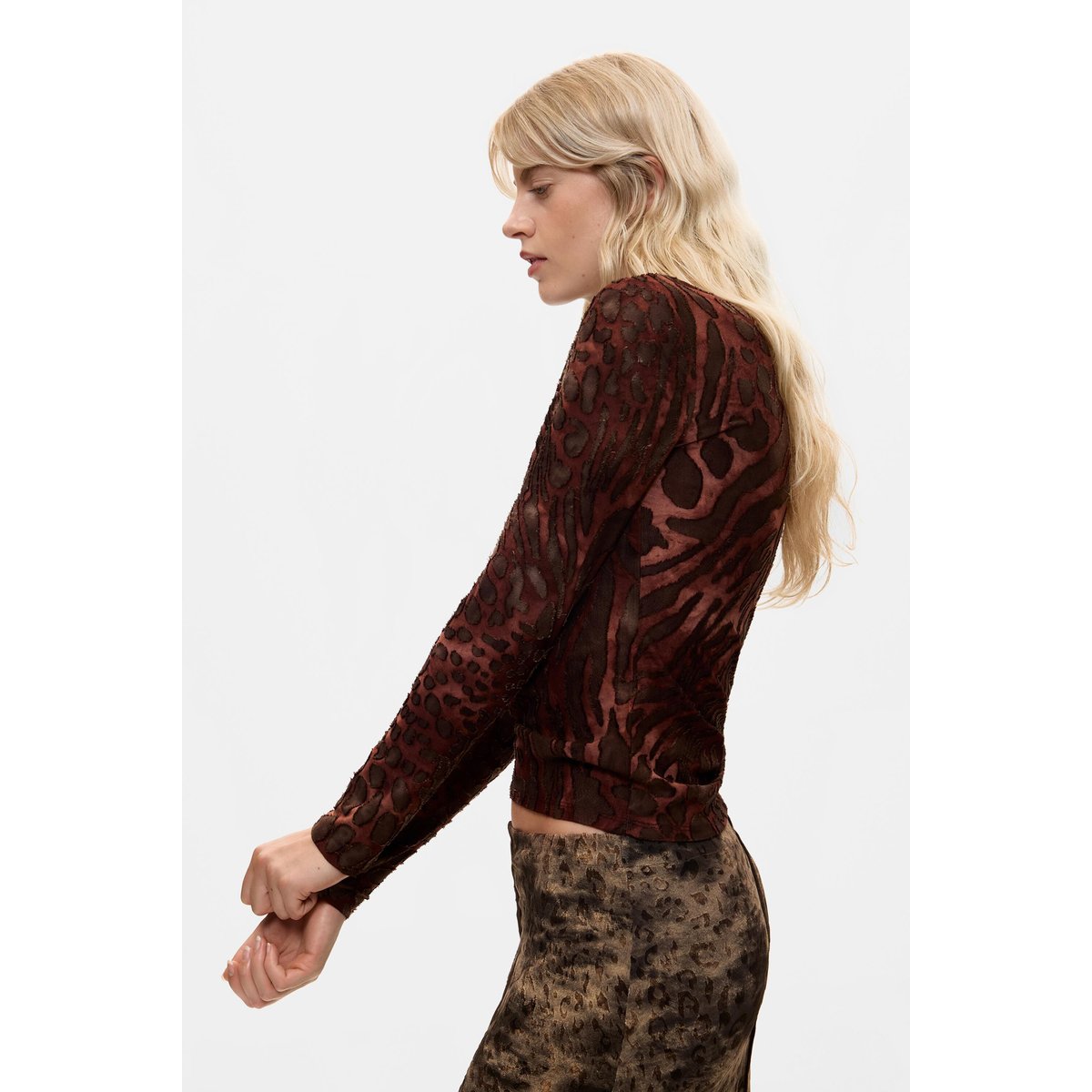 T-shirt floqué noir, DESIGUAL