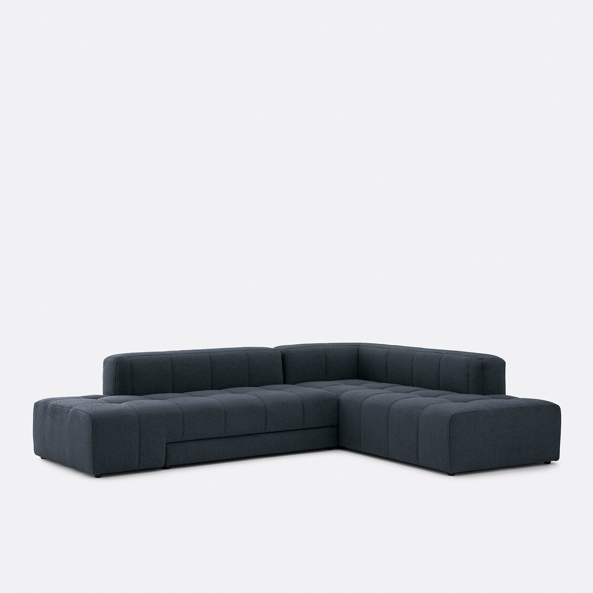 Sofá cama recto, de rizo fino, FANO azul , LA REDOUTE INTERIEURS