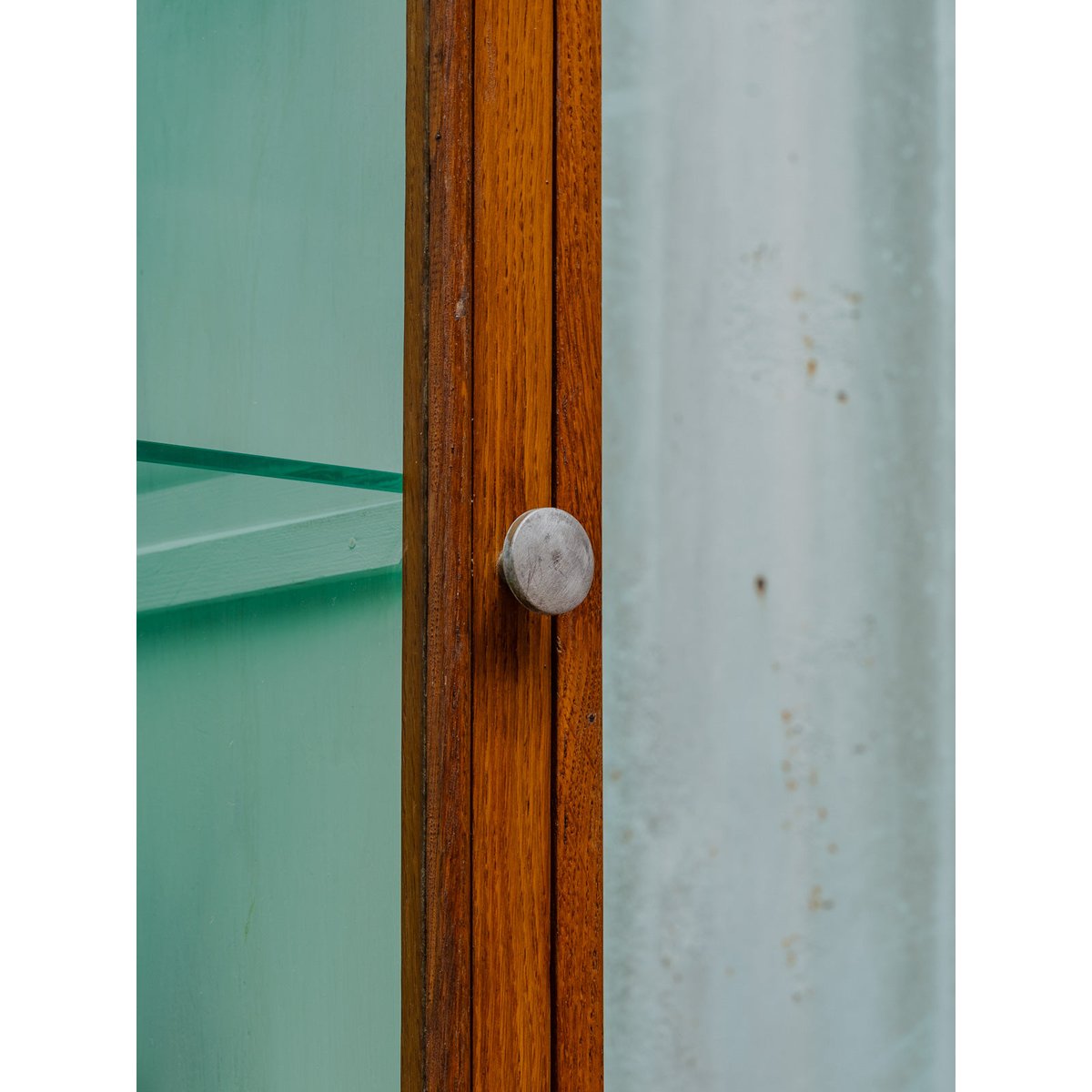 Petite vitrine en bois Victoria N°237 - Bon état vert, DEBONGOUT