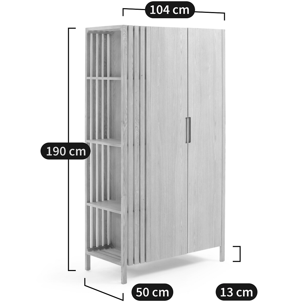 Armoire 2 portes Theonie naturel, LA REDOUTE INTERIEURS