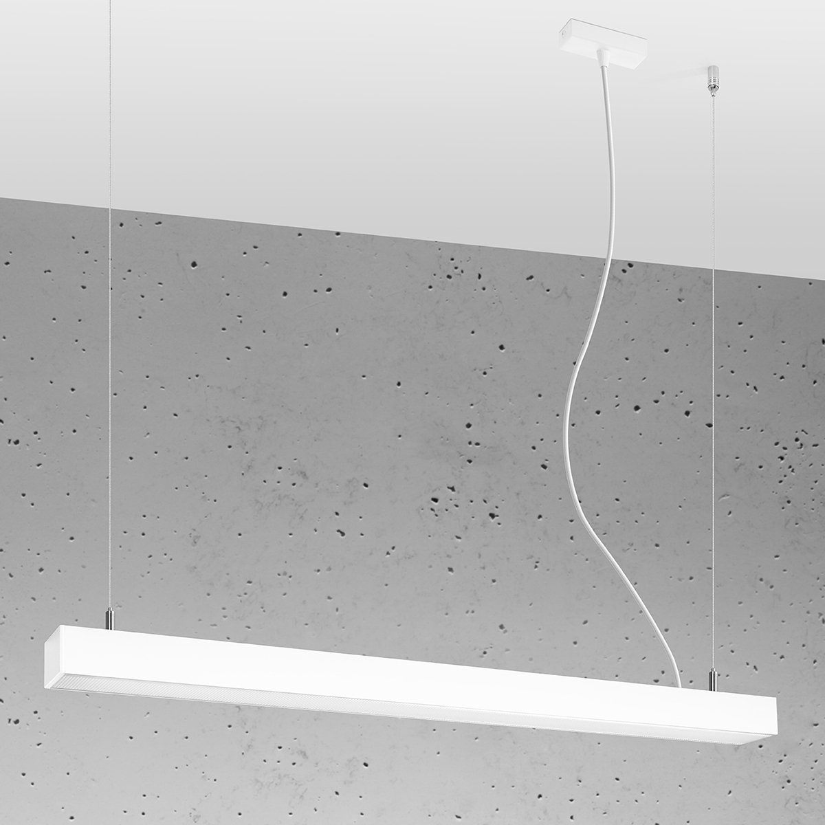 Suspension Aluminium Blanc LED 1 Pinne blanc, EDEN
