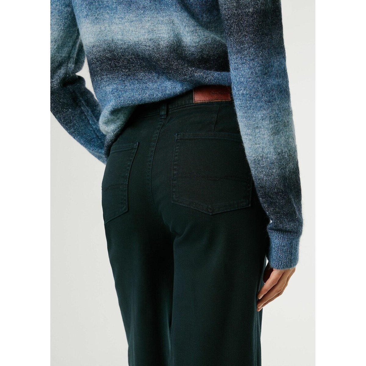 Tania High Waist Wide Leg Trousers navy blue, PEPE JEANS