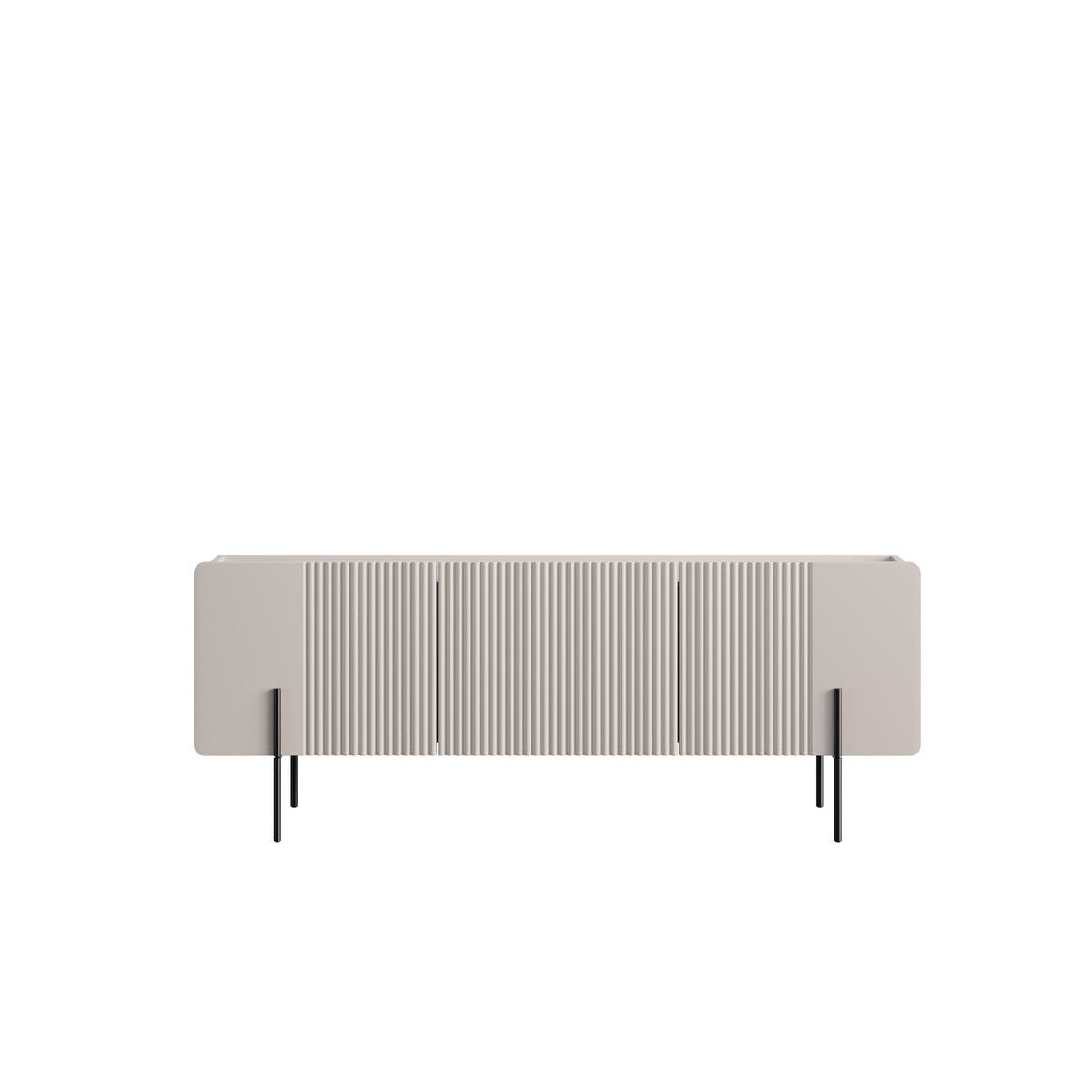 Meuble TV 150 cm panneaux de particules et MDF, MATHILDE beige, BOBOCHIC