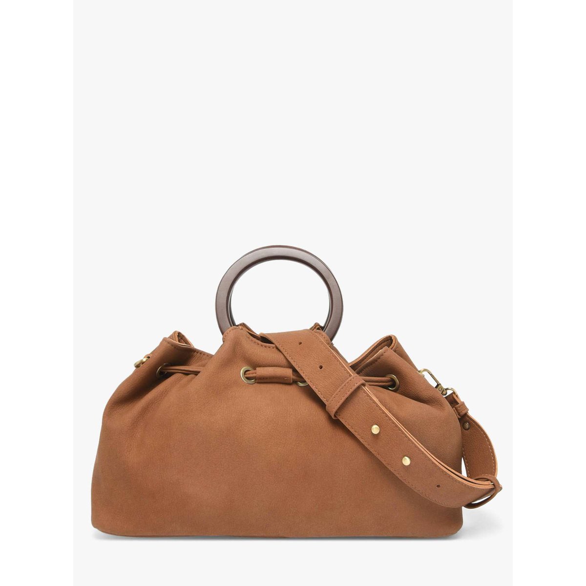 Sac bandoulière Verveine camel, WOOMEN