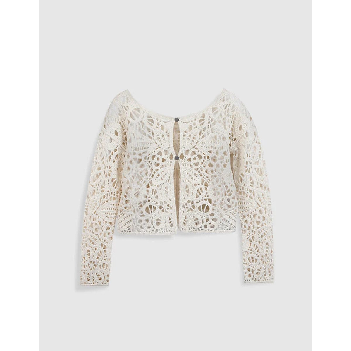 Cardigan en crochet  ecru, IKKS