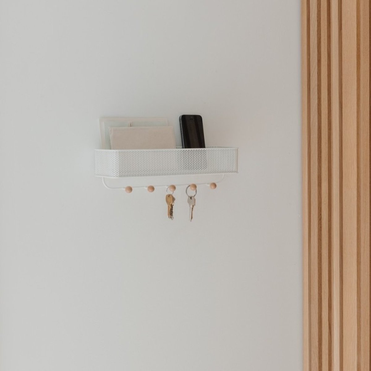 Vide-poches mural portemanteau  ESTIQUE blanc, UMBRA