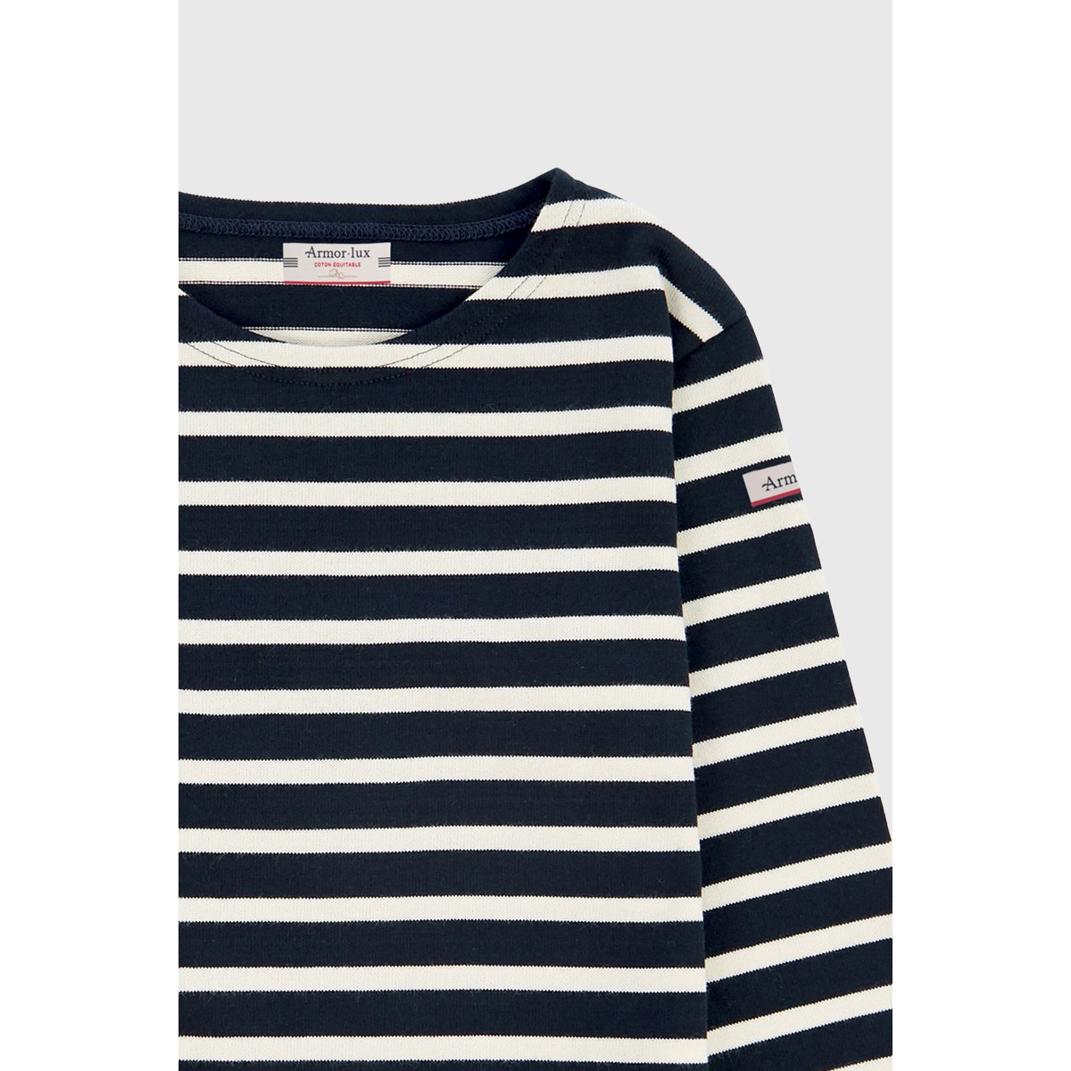 Marinière en coton équitable ERWANN KIDS rich navy/nature, ARMOR-LUX