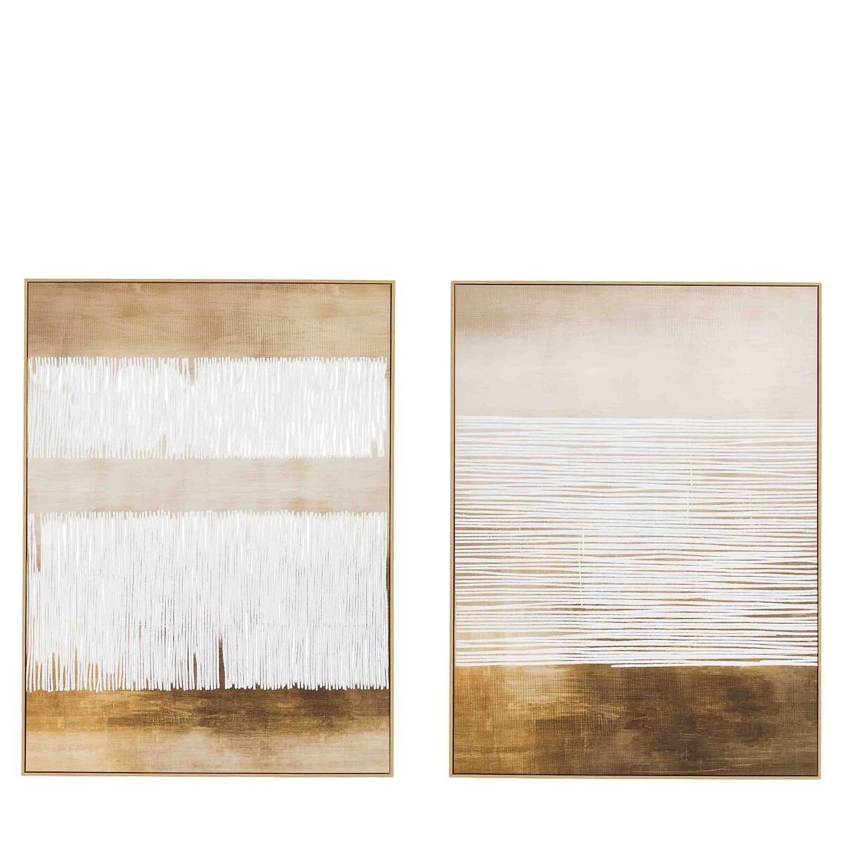 Set of 2 Elemental Framed Canvas brown , ÉDITÉ