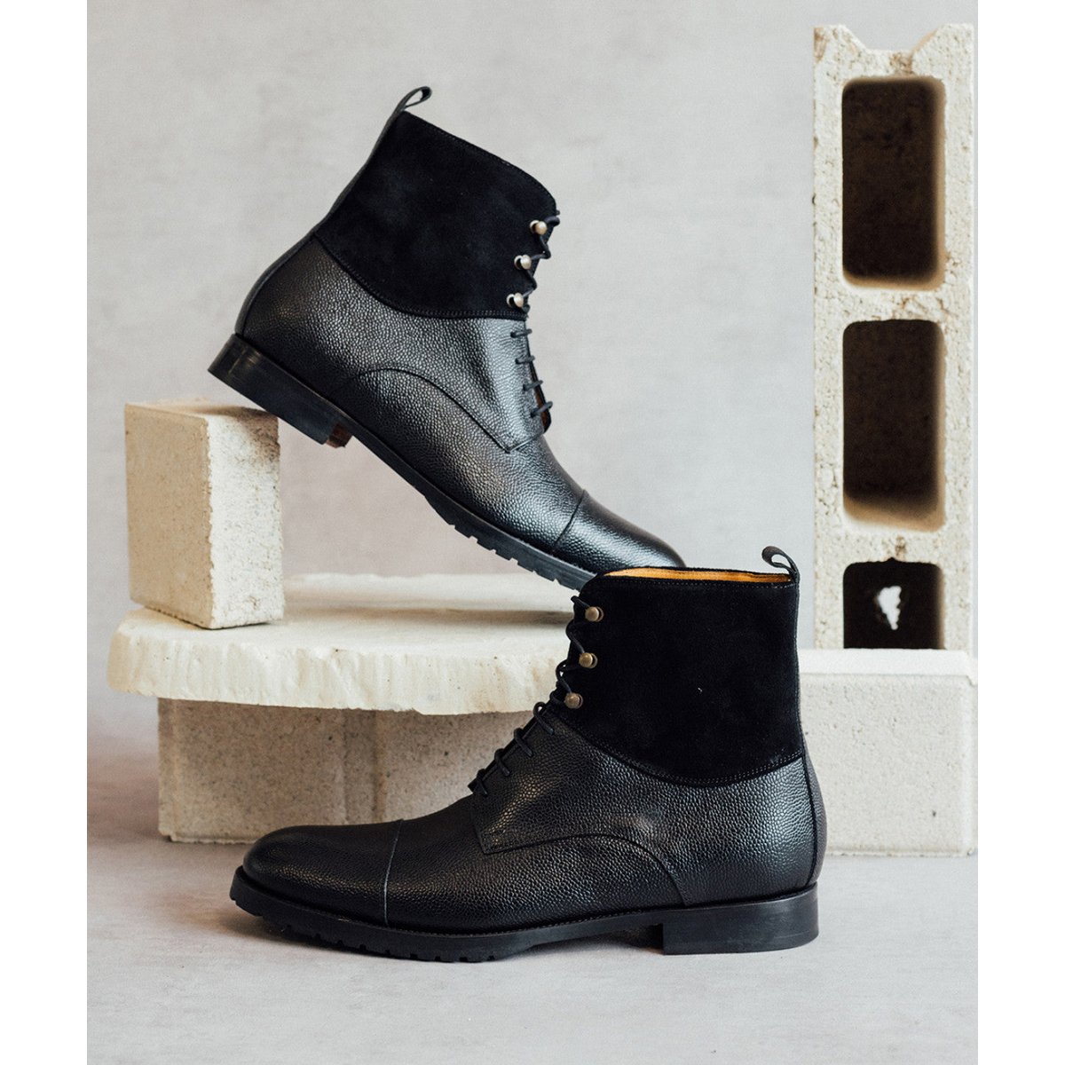 Bottines cuir GRAHAMS noir, FINSBURY