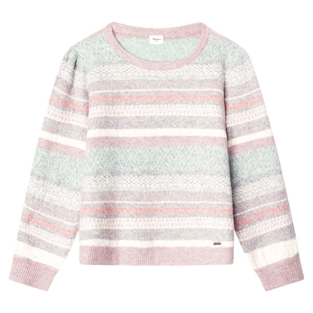 Pull Col Rond En Maille Fairisle purée, PEPE JEANS