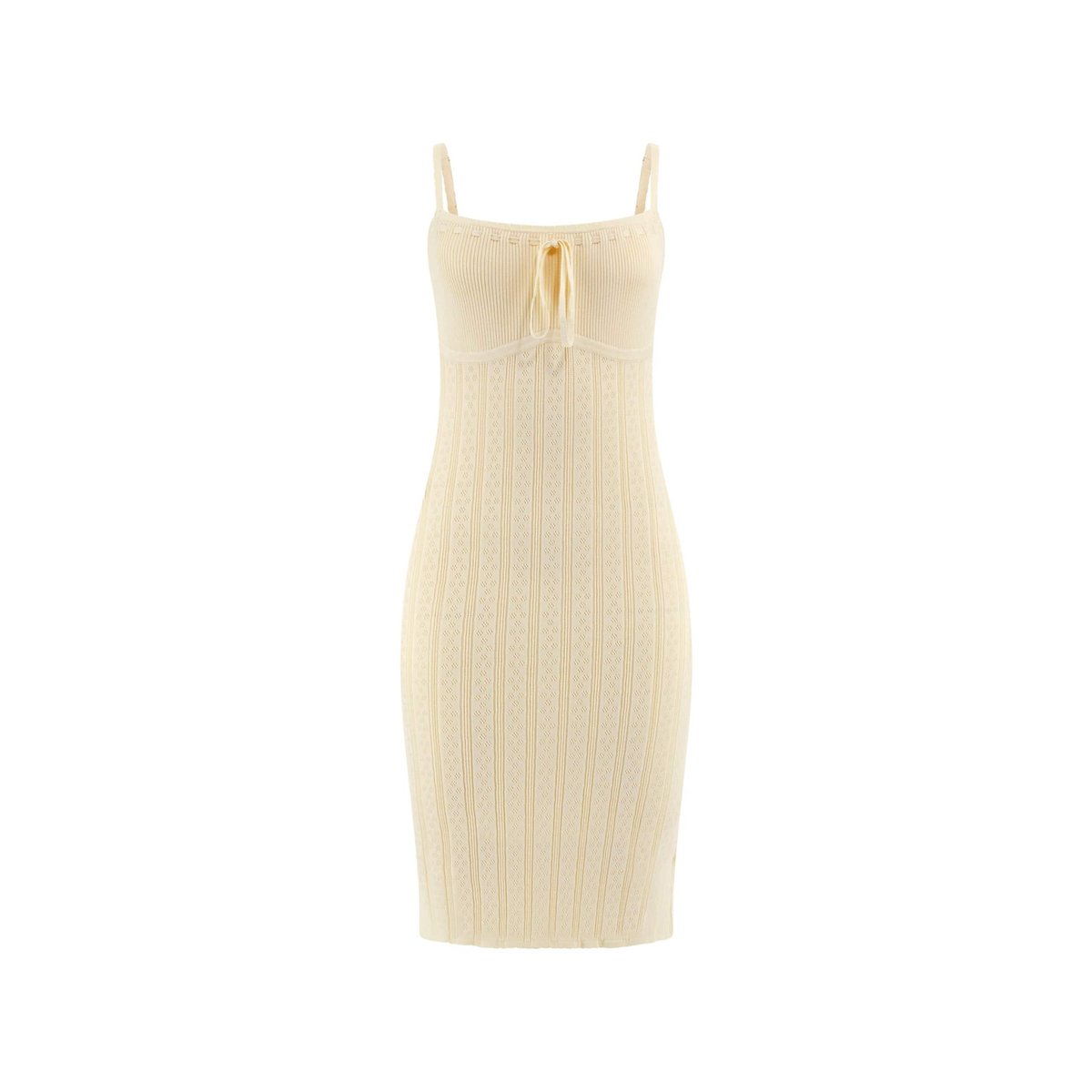 Mini Robe-Pull Bodycon crème, GUESS