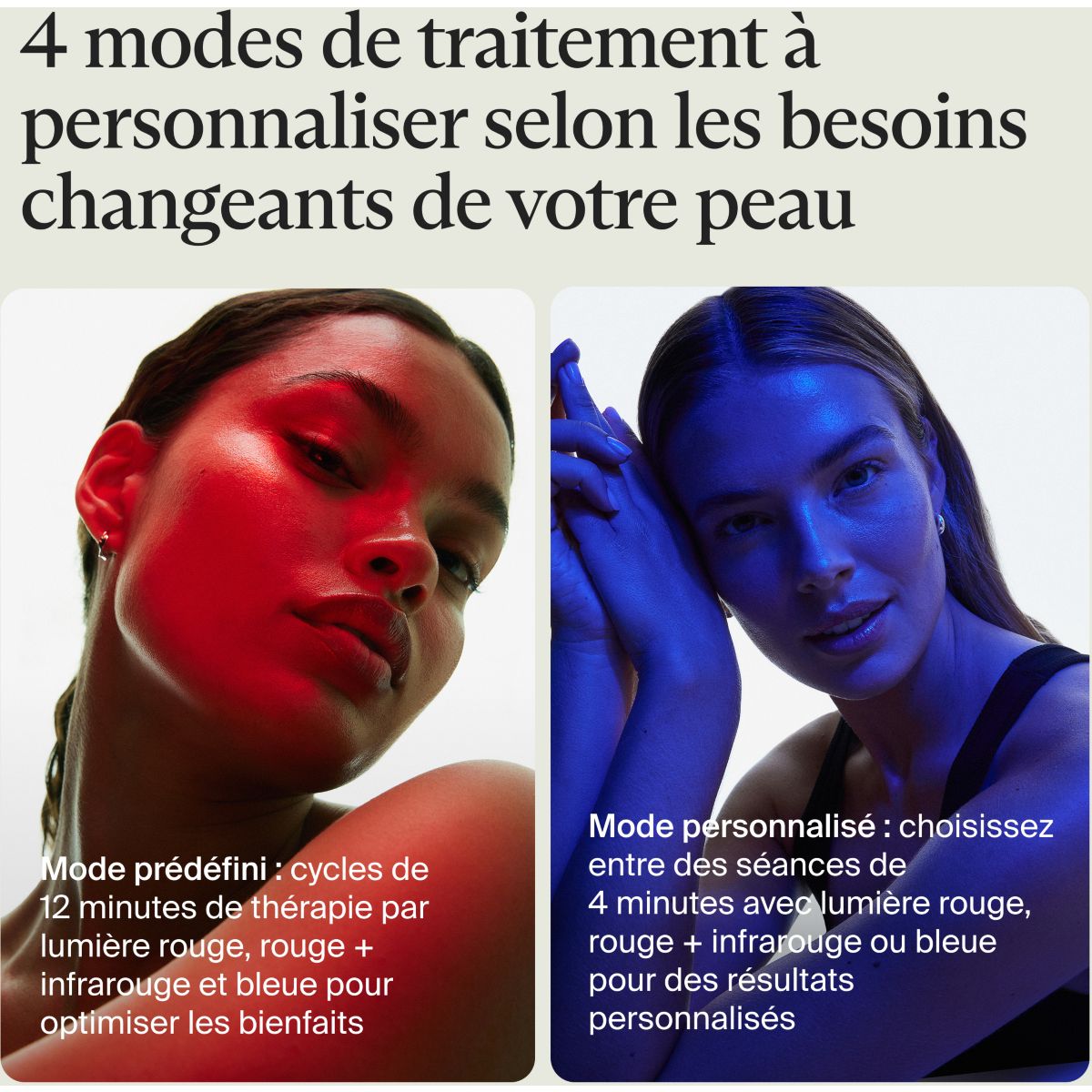 Masque LED Theraface Mask GLO couleur unique, THERAGUN