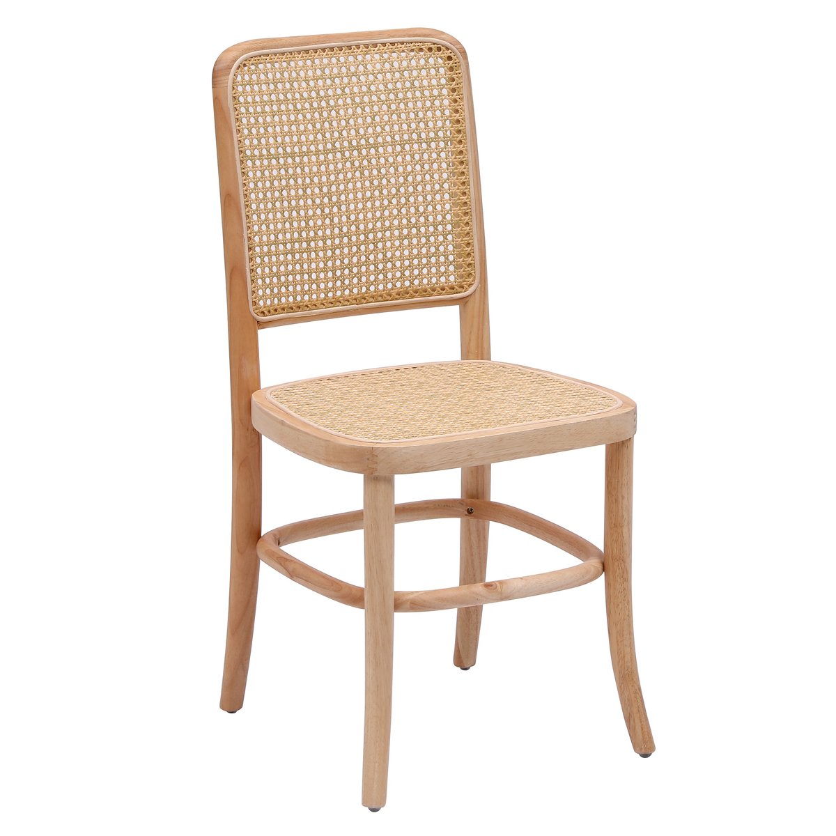 Lot de 2 chaises en rotin, CARACAS bois naturel, NORDLYS