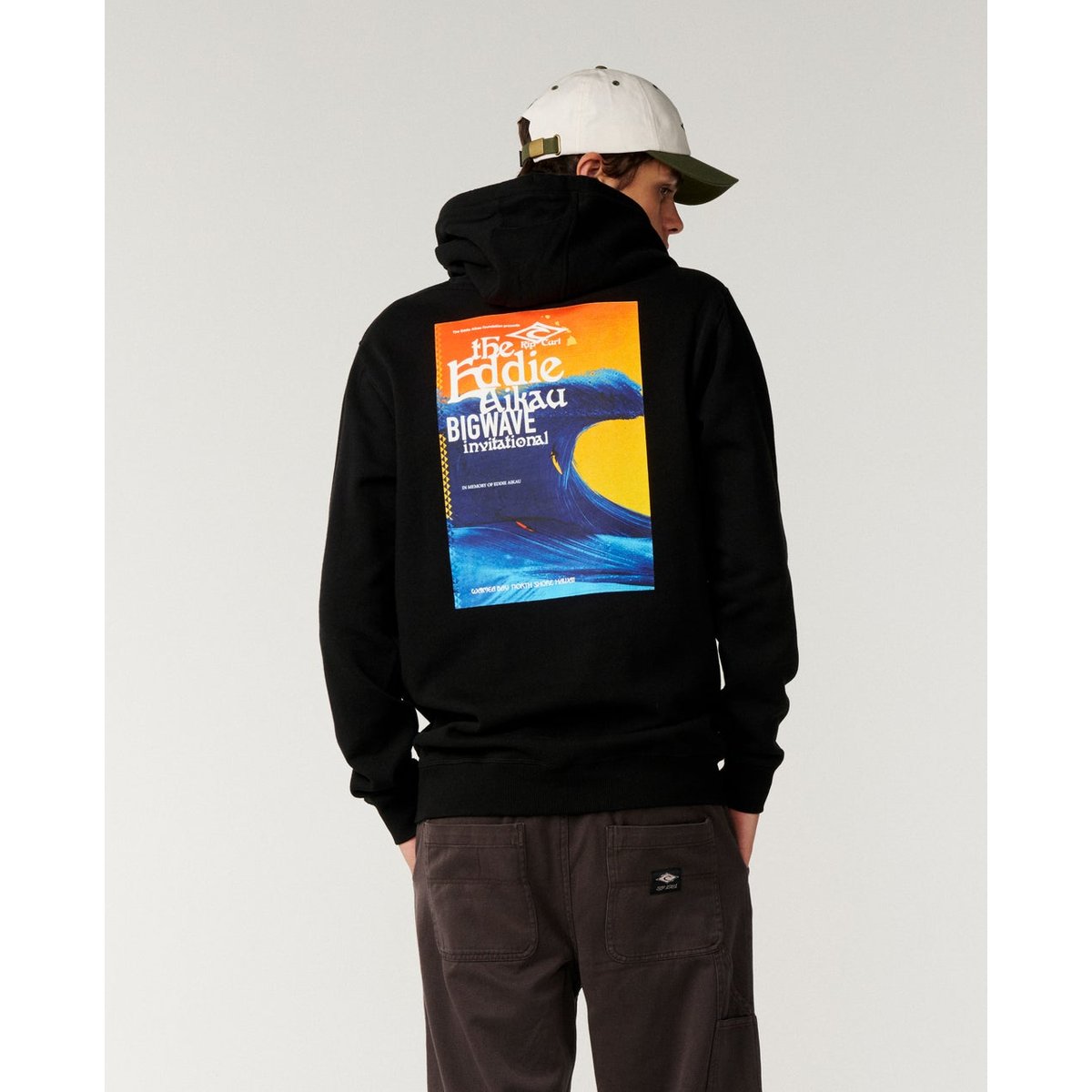 Sweat à capuche EDDIE WOULD GO Poster noir, RIP CURL