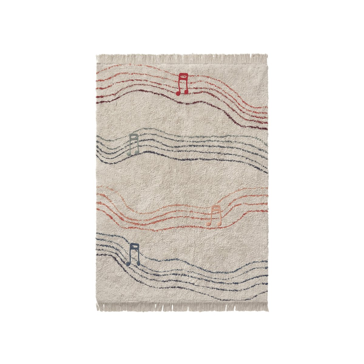 Tapis lavable Notes de musique MUSIC STUDIO multicolore, LORENA CANALS