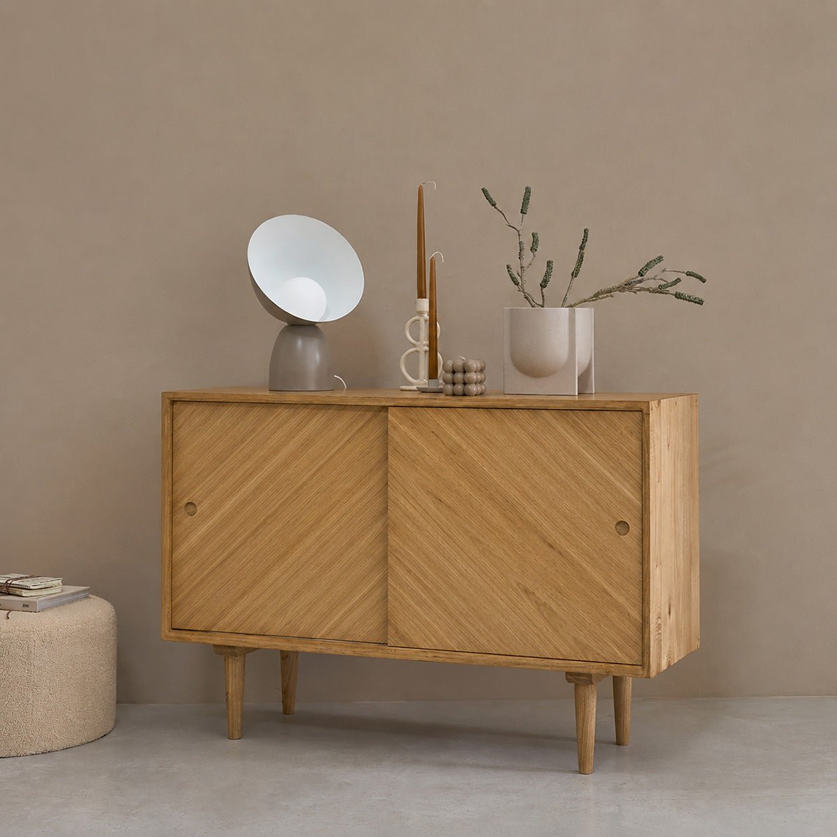 Buffet en bois massif 120 cm PACÔME naturel, BERAH GETAH