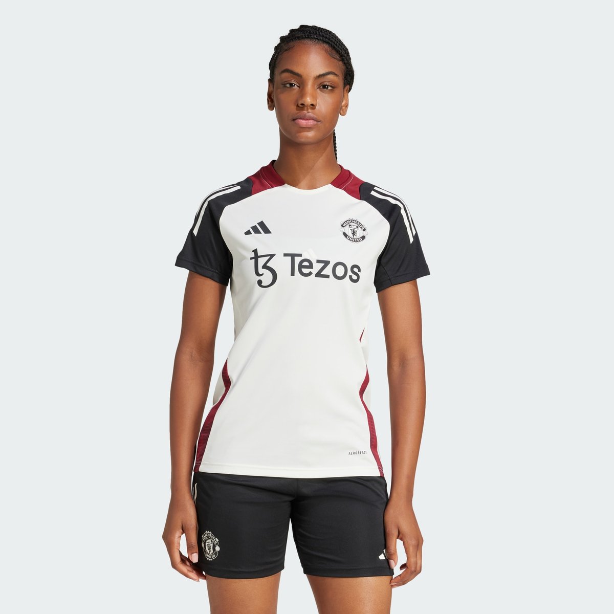 Maillot d'entraînement Manchester United Tiro 24 off white / black, adidas Performance