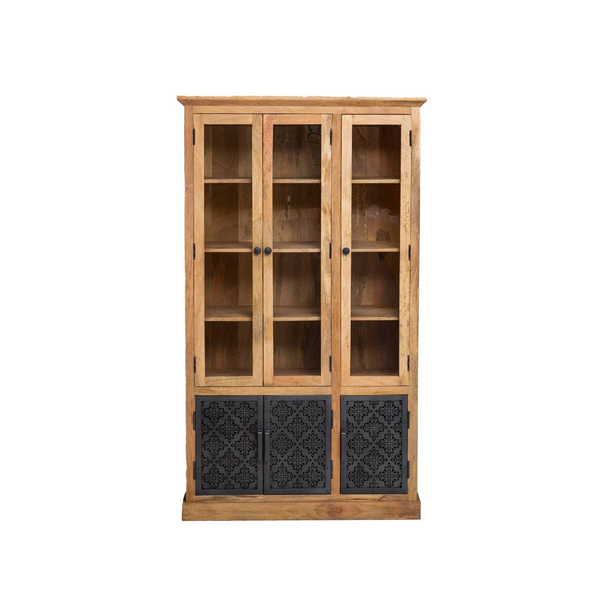Vaisselier en bois de manguier SAHARA noir, MADE IN MEUBLES