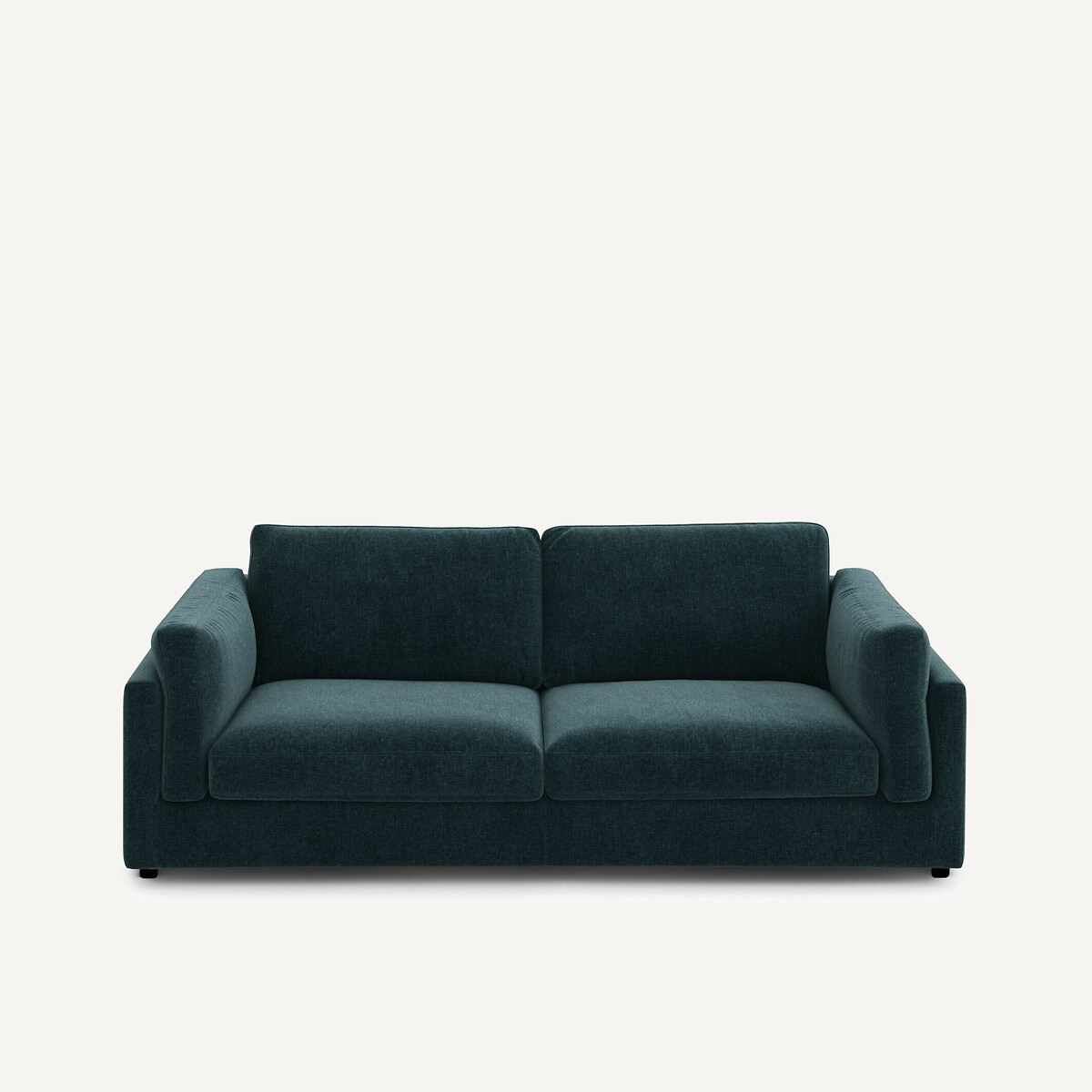 Canapé convertible, en velours chenille, CÉSAR vert sarcelle, AM.PM