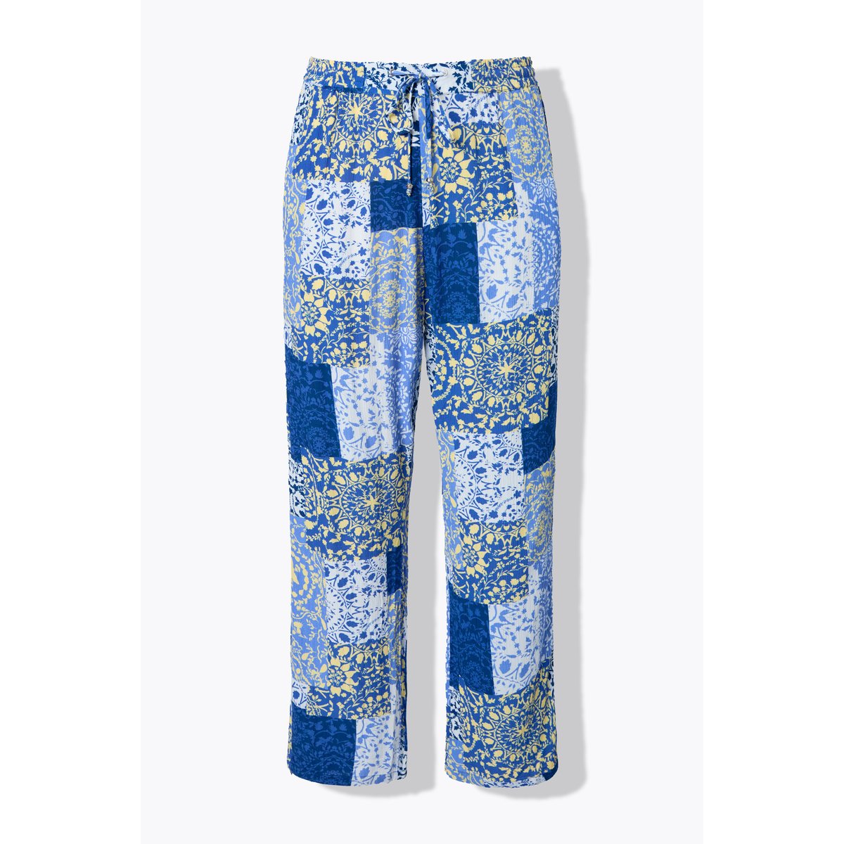 Pantalon Rose, jeu d'imprimés bleu, ULLA POPKEN