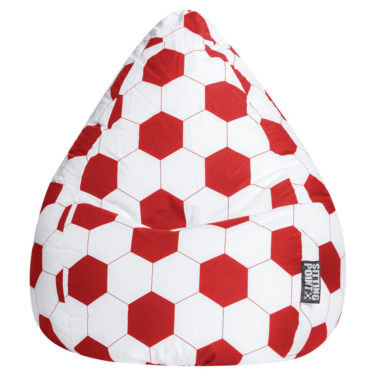 Pouf poire pour enfant COLORFOOT XL rouge, SITTING POINT
