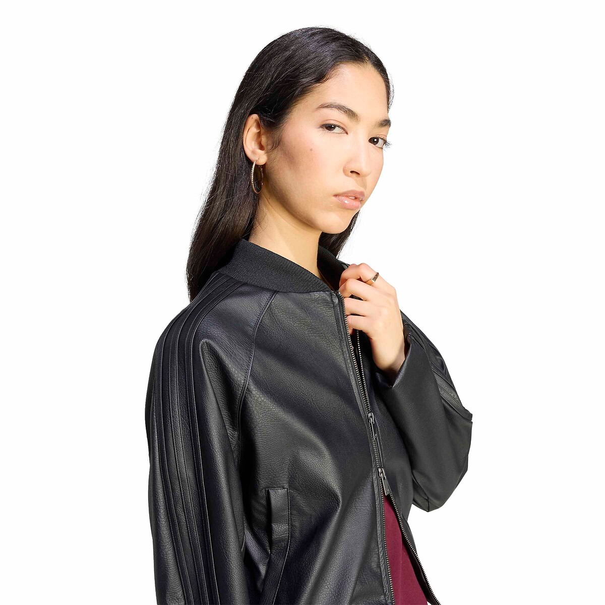 Veste en simili cuir SUPERSTAR noir, adidas Originals