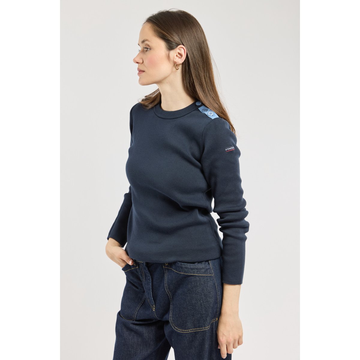 Pull marin uni - coton seal/allure, ARMOR-LUX