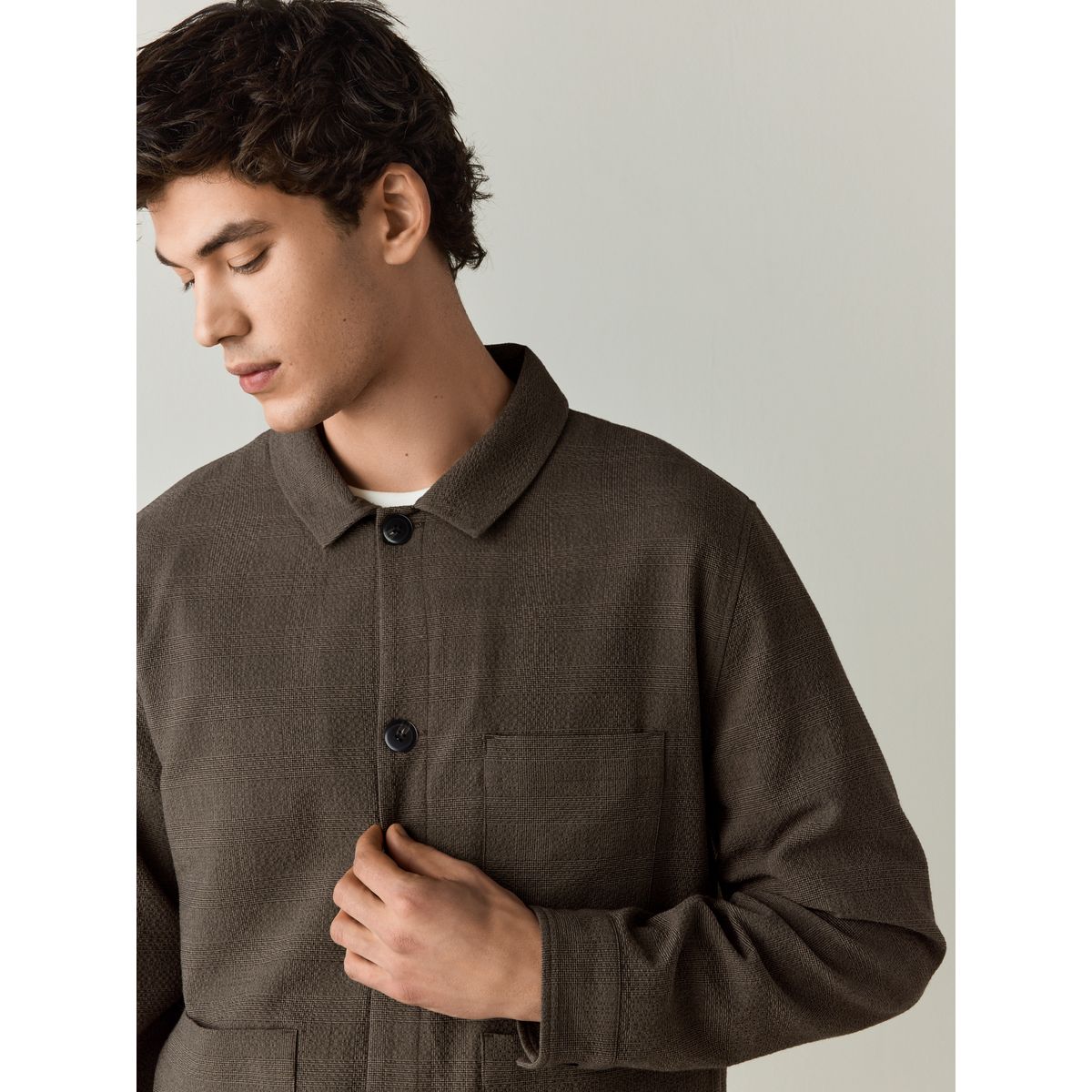 Veste à carreaux n. premium marron, NEXT