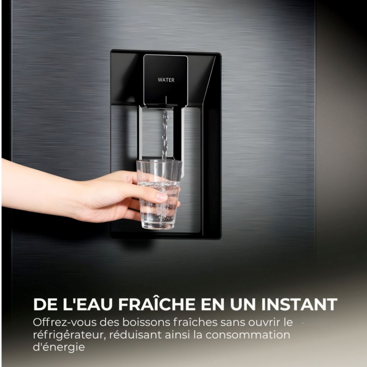 Réfrigérateur multi portes HFW99F19ESSB couleur unique, HAIER