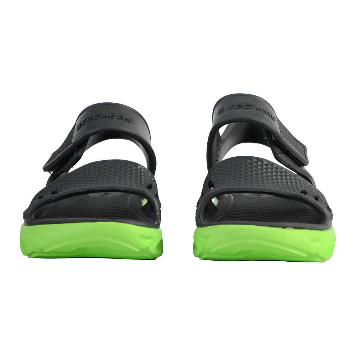 Sandale à Scratch Solzo charbon/citron vert, SKECHERS