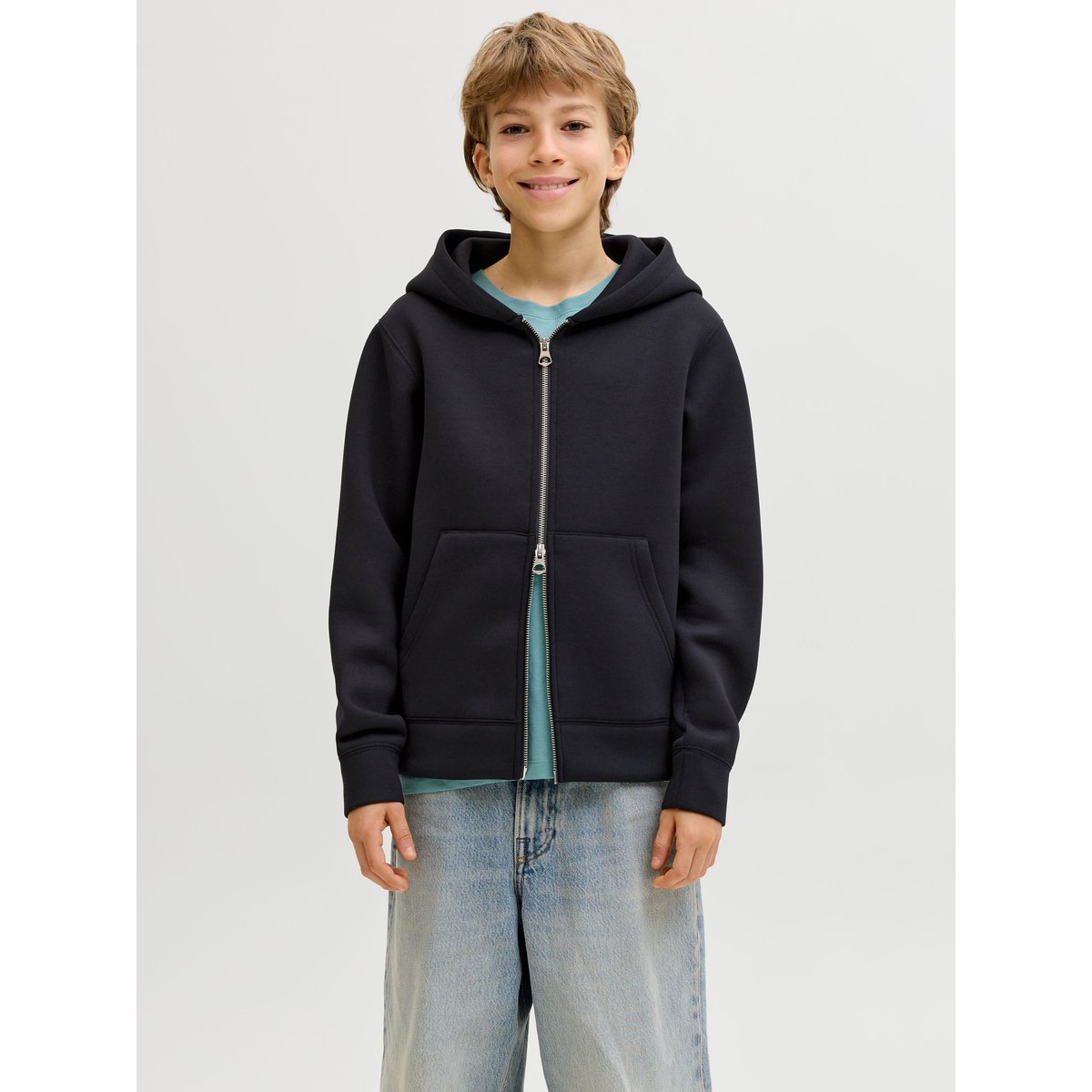 Sweat À Capuche noire - black, JACK & JONES JUNIOR