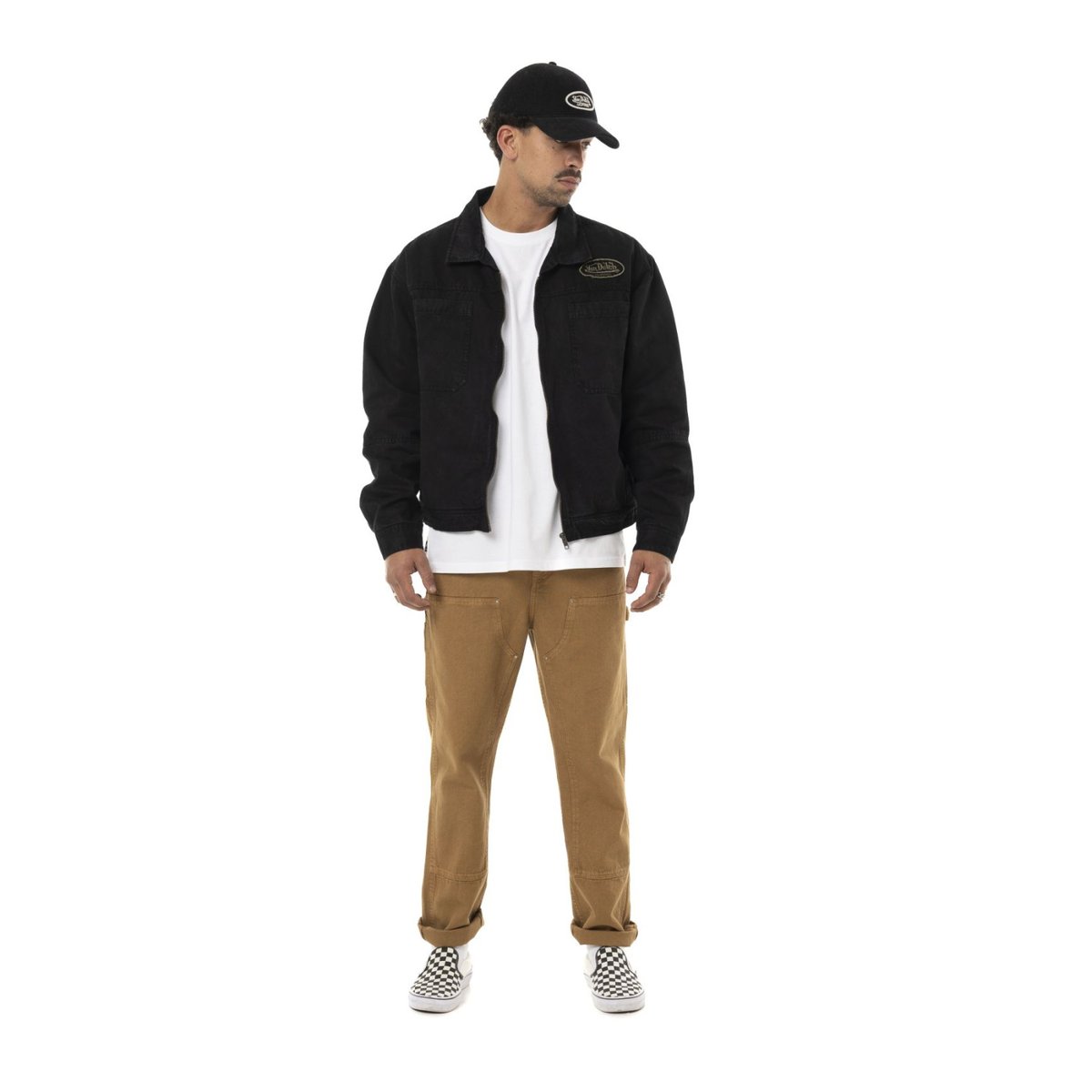 Veste coton GARY gris foncé/noir, VON DUTCH